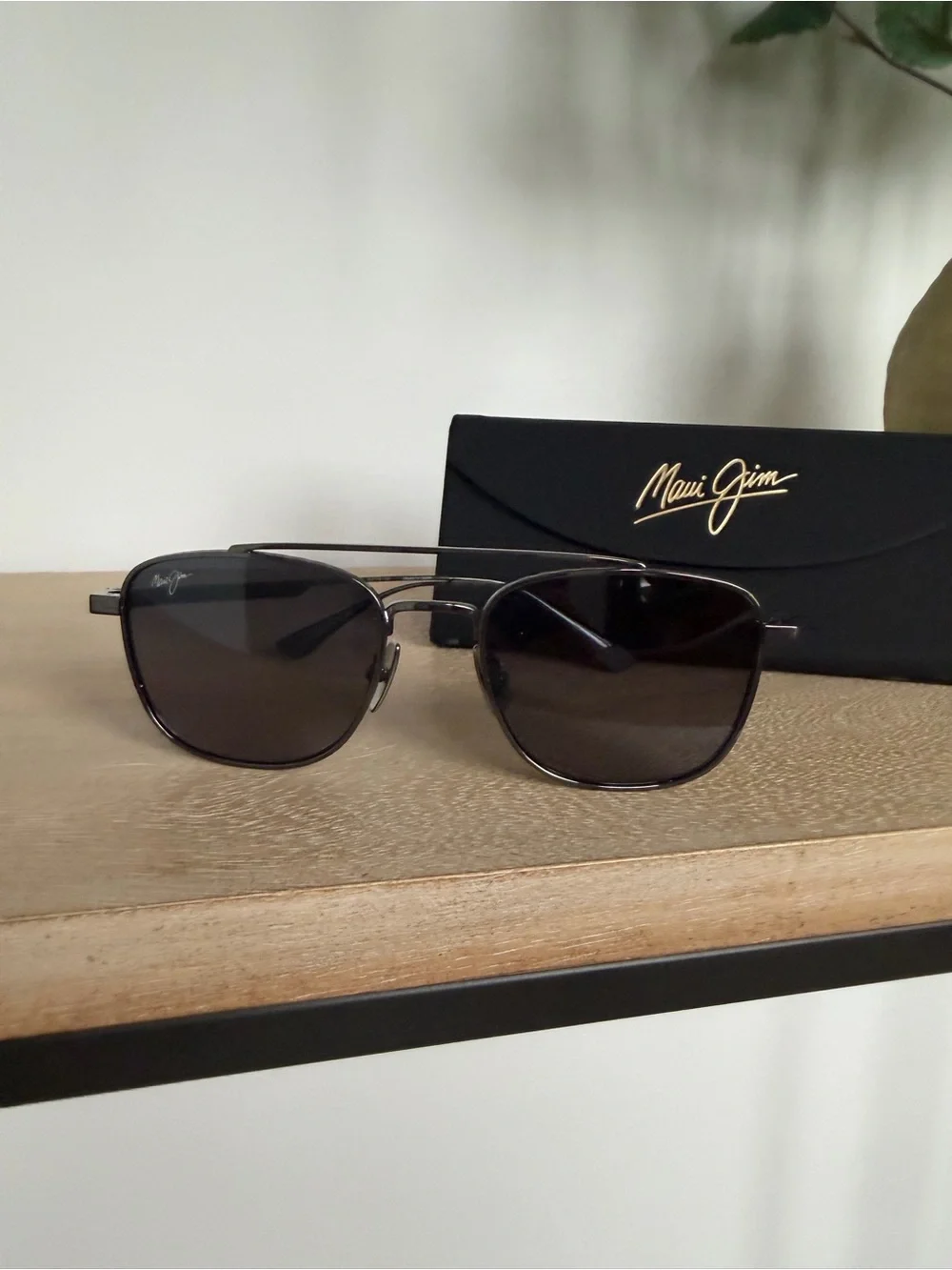 Maui Jim Kahana Aviator Sunglasses Grey Lens Polarized